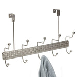 Load image into Gallery viewer, Home Basics Luxor 5 Hook Over the Door Hanging Rack, Satin Nickel $6.00 EACH, CASE PACK OF 6
