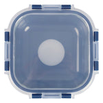 Load image into Gallery viewer, Michael Graves Design Square 17 Ounce High Borosilicate Glass Food Storage Container with Plastic Lid, Indigo $6.00 EACH, CASE PACK OF 12
