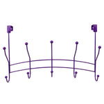 Load image into Gallery viewer, Home Basics Shelby 5 Hook Over the Door Hanging Rack, Purple $6.00 EACH, CASE PACK OF 12
