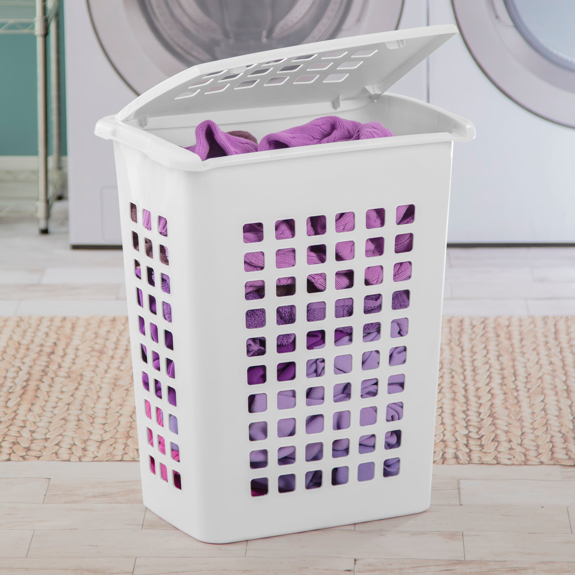 Sterilite Rectangular LiftTop Laundry Hamper $15.00 EACH, CASE PACK OF 4