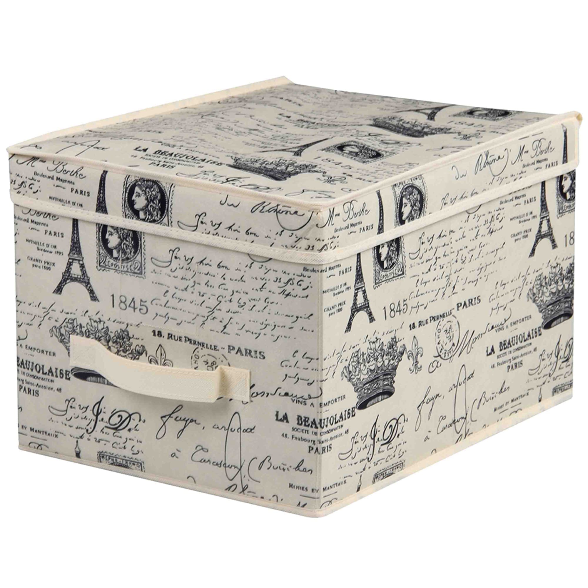 Home Basics Paris Collection Non-Woven Large Storage Box, Natural $7.00 EACH, CASE PACK OF 12