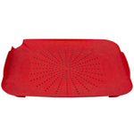 Load image into Gallery viewer, Home Basics Flat Sink Colander Food Prepping Strainer Board, Red $2.50 EACH, CASE PACK OF 24
