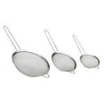 Load image into Gallery viewer, Home Basics  3 Piece Mesh Stainless Steel Strainer Set, Silver $6.50 EACH, CASE PACK OF 12
