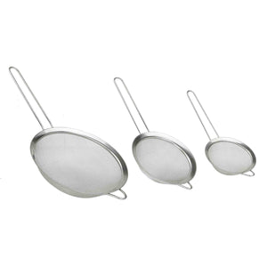 Home Basics  3 Piece Mesh Stainless Steel Strainer Set, Silver $6.50 EACH, CASE PACK OF 12