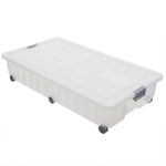 Load image into Gallery viewer, Home Basics 45L Under The Bed Storage Box with Wheels, Clear $25 EACH, CASE PACK OF 6
