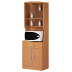 Load image into Gallery viewer, Home Basics Large Wood Microwave Cabinet, Natural $120.00 EACH, CASE PACK OF 1
