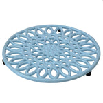 Load image into Gallery viewer, Home Basics Sunflower Heavy Weight Cast Iron Trivet, Light Blue $5.00 EACH, CASE PACK OF 6
