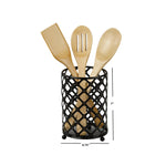 Load image into Gallery viewer, Home Basics Black Lattice Utensil Holder $6.00 EACH, CASE PACK OF 12
