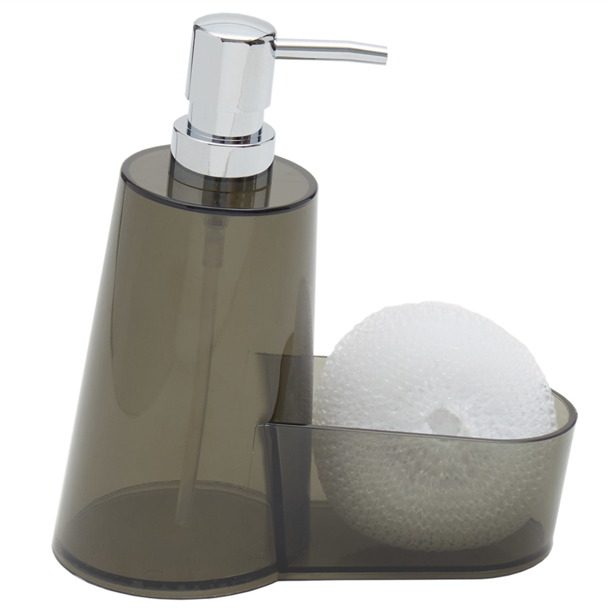 Home Basics 13.5 oz. Plastic Soap Dispenser with Sponge Compartment, Grey $4.00 EACH, CASE PACK OF 12