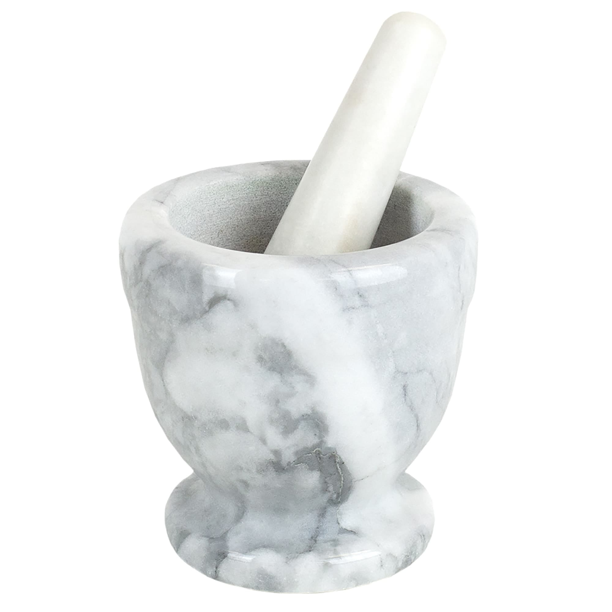 Marble Mortar And Pestle Set - Large Heavy White Marble - Quality