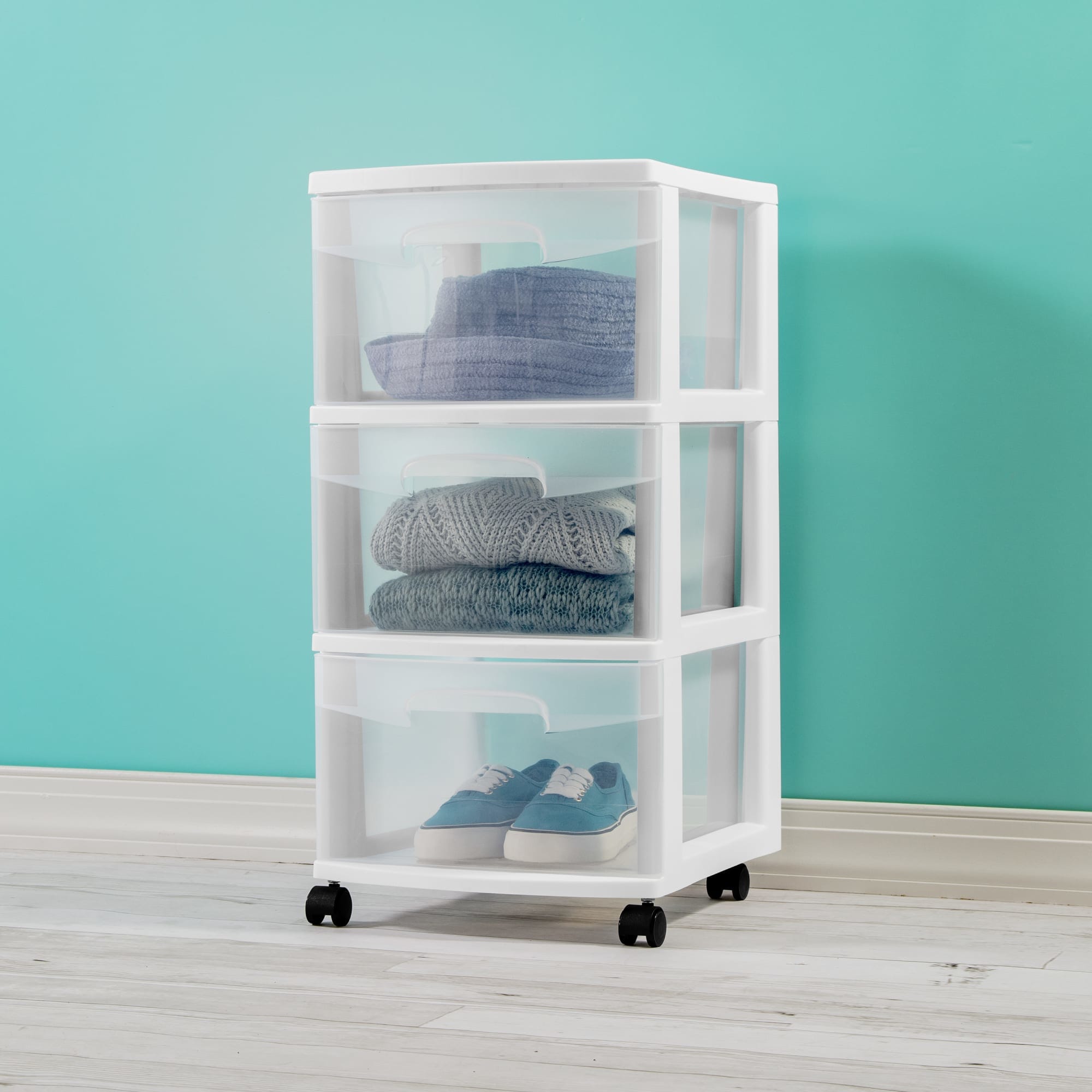 Sterilite 3 Drawer Cart, White $35.00 EACH, CASE PACK OF 2