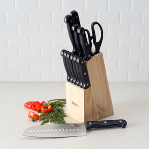 Home Basics 13 Piece Knife Set with Block in Black $10.00 EACH, CASE PACK OF 12