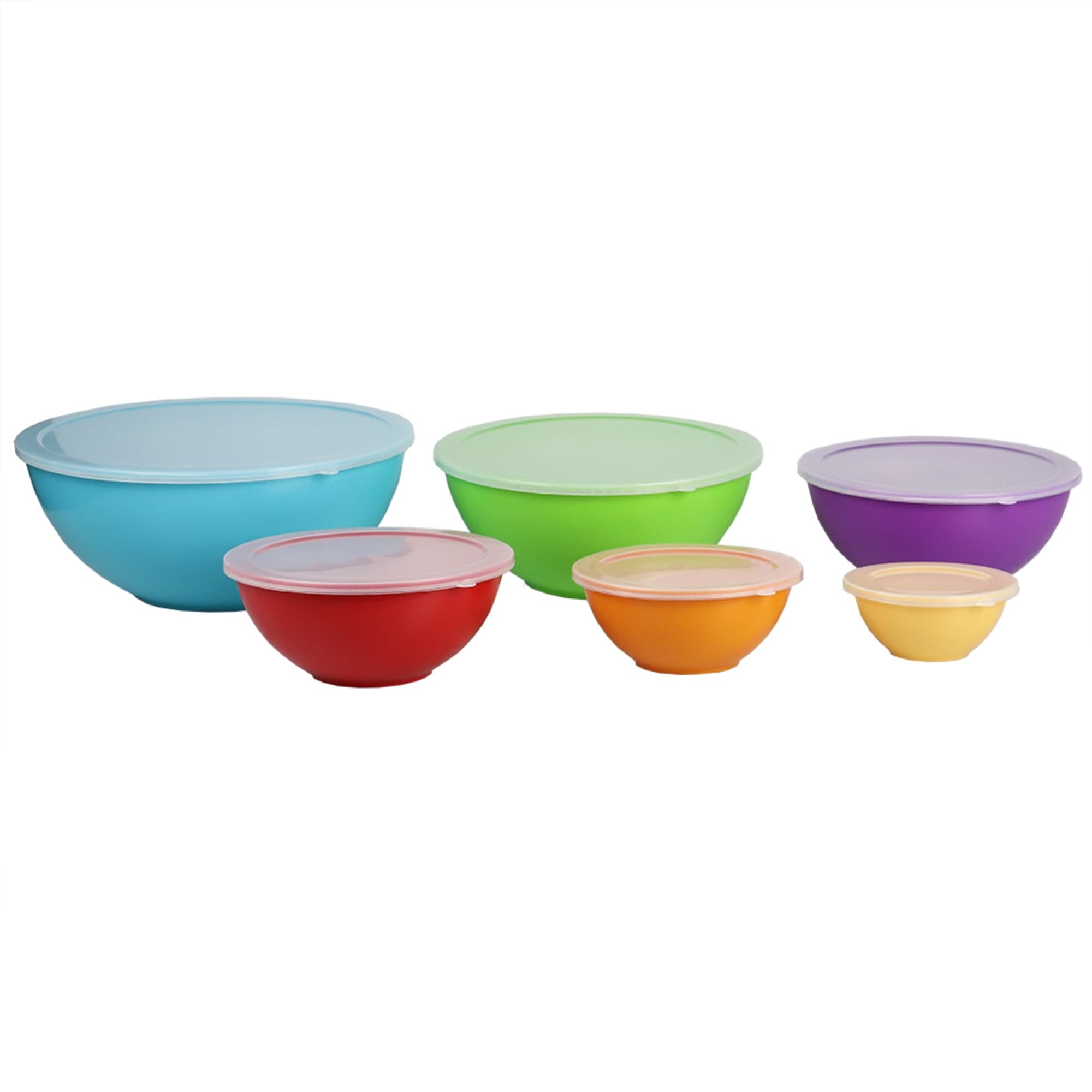 Melamine Mixing Bowls with Lids - 12 Piece Nesting Bowls Set 6 Bowls and 6  Lids, Mixing Bowl Set (Green )