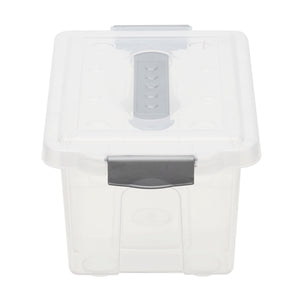 Home Basics 4.25 Liter Storage Box With Handle, Clear $3 EACH, CASE PACK OF 6