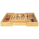 Load image into Gallery viewer, Home Basics Expandable Bamboo Utensil Tray, Natural $20.00 EACH, CASE PACK OF 6
