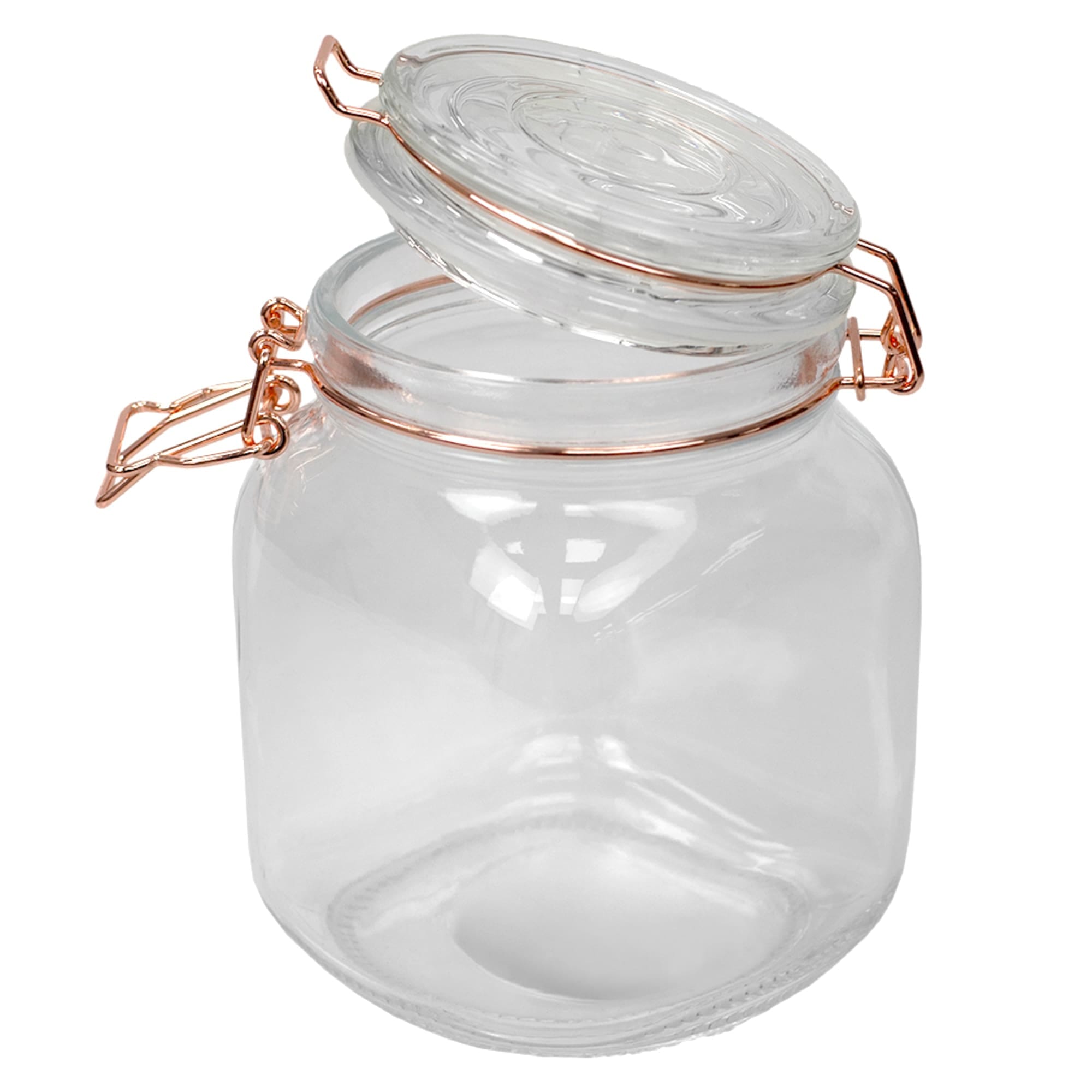 Home Basics Medium Glass Pickling Jar with Rose Gold Clamp $3 EACH, CASE PACK OF 12
