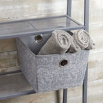 Load image into Gallery viewer, Home Basics Graph Line Large Open Cube Storage Bin, Grey $6.00 EACH, CASE PACK OF 12
