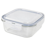 Load image into Gallery viewer, Michael Graves Design 40 Ounce High Borosilicate Glass Rectangle Food Storage Container with Indigo Rubber Seal $7.00 EACH, CASE PACK OF 12
