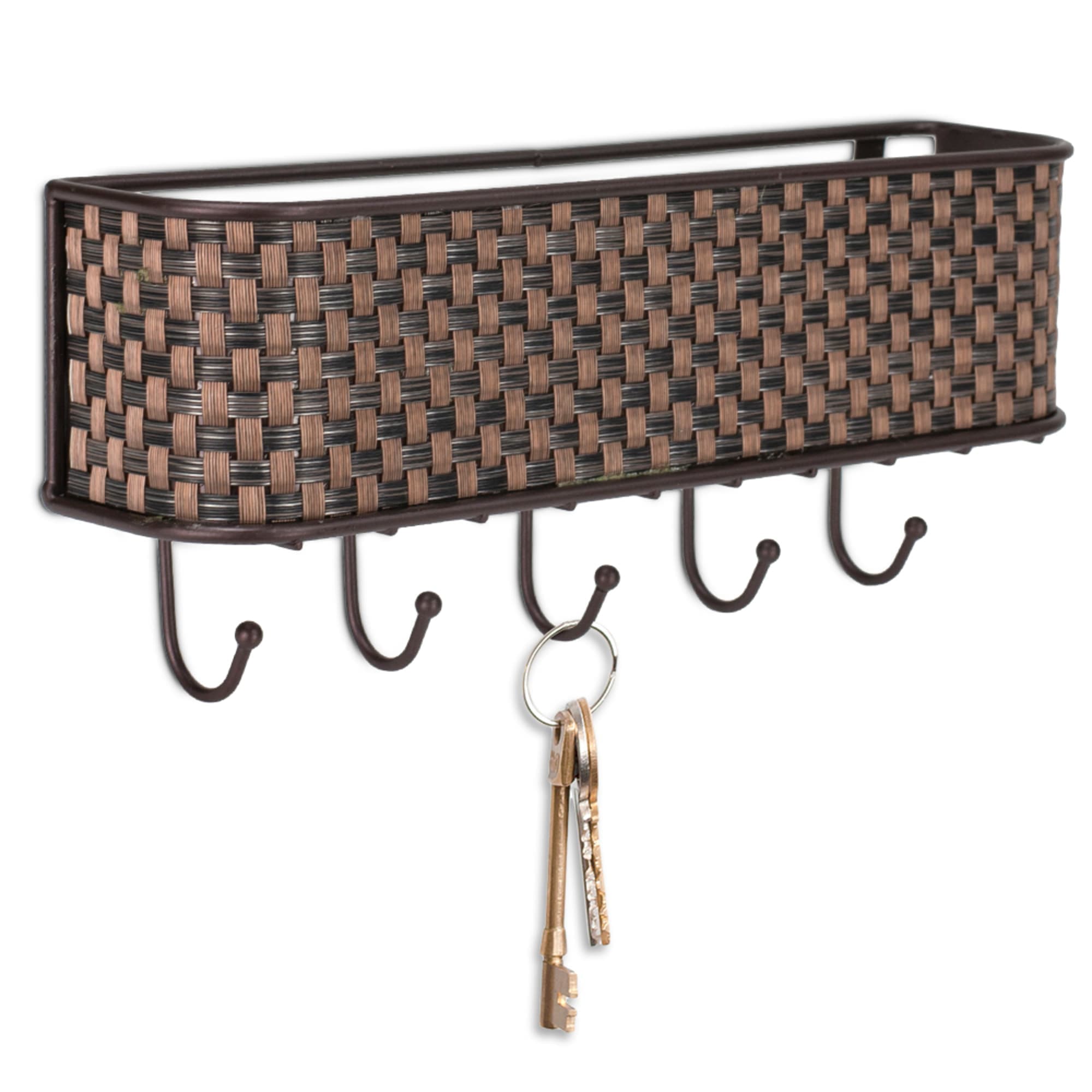 Home Basics Wall Mount  Basket Weave Letter Rack Organizer, Bronze $5.00 EACH, CASE PACK OF 12