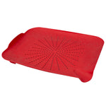 Load image into Gallery viewer, Home Basics Flat Sink Colander Food Prepping Strainer Board, Red $2.50 EACH, CASE PACK OF 24

