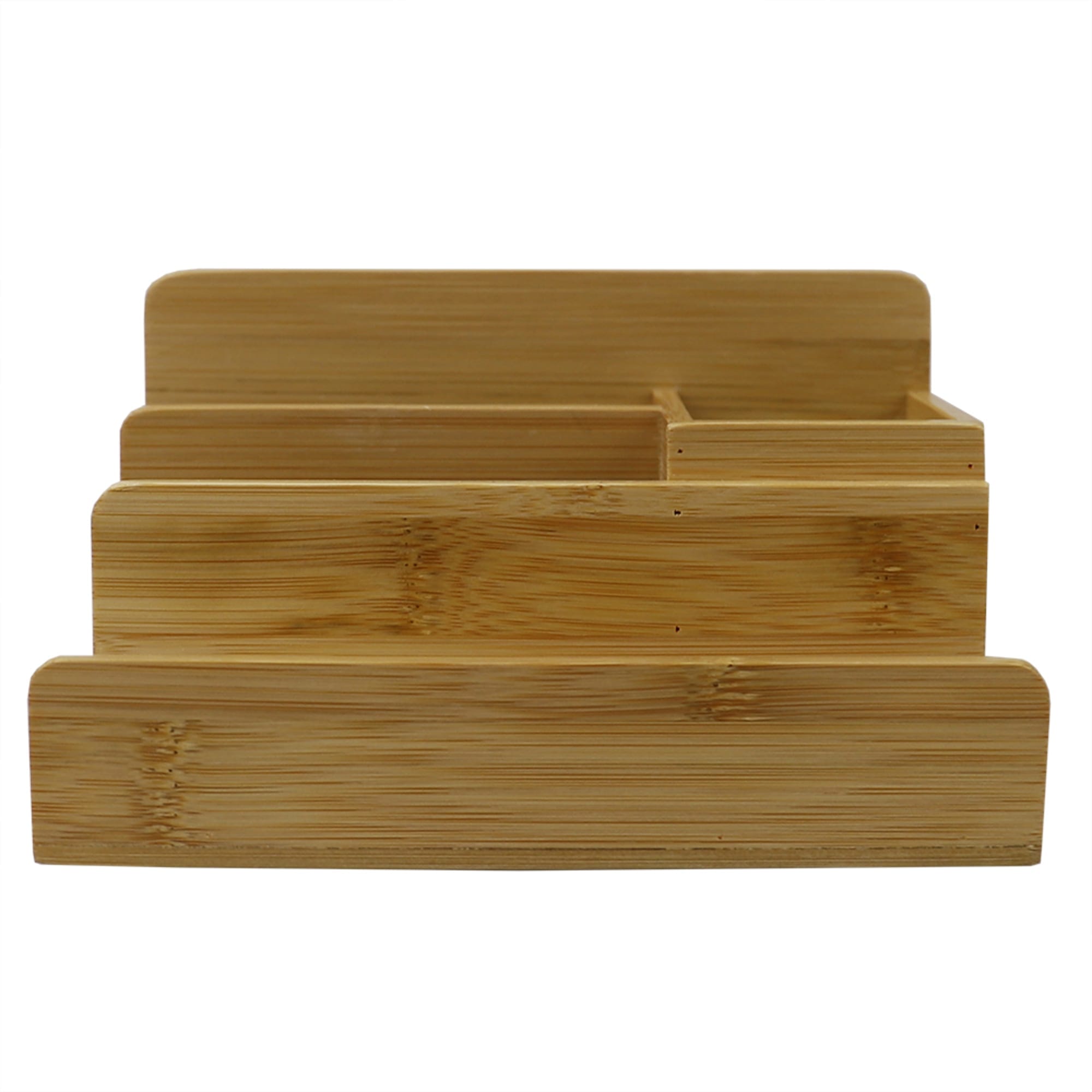 Home Basics 4 Compartment Bamboo Desktop Organizer, Natural $6.00 EACH, CASE PACK OF 6