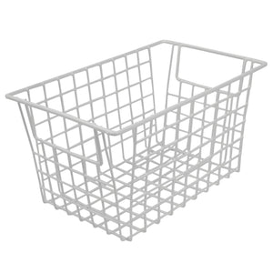 Home Basics 10.5" x 6.5" Vinyl Coated Steel Pull Out Wire Storage Basket, White $3.00 EACH, CASE PACK OF 12