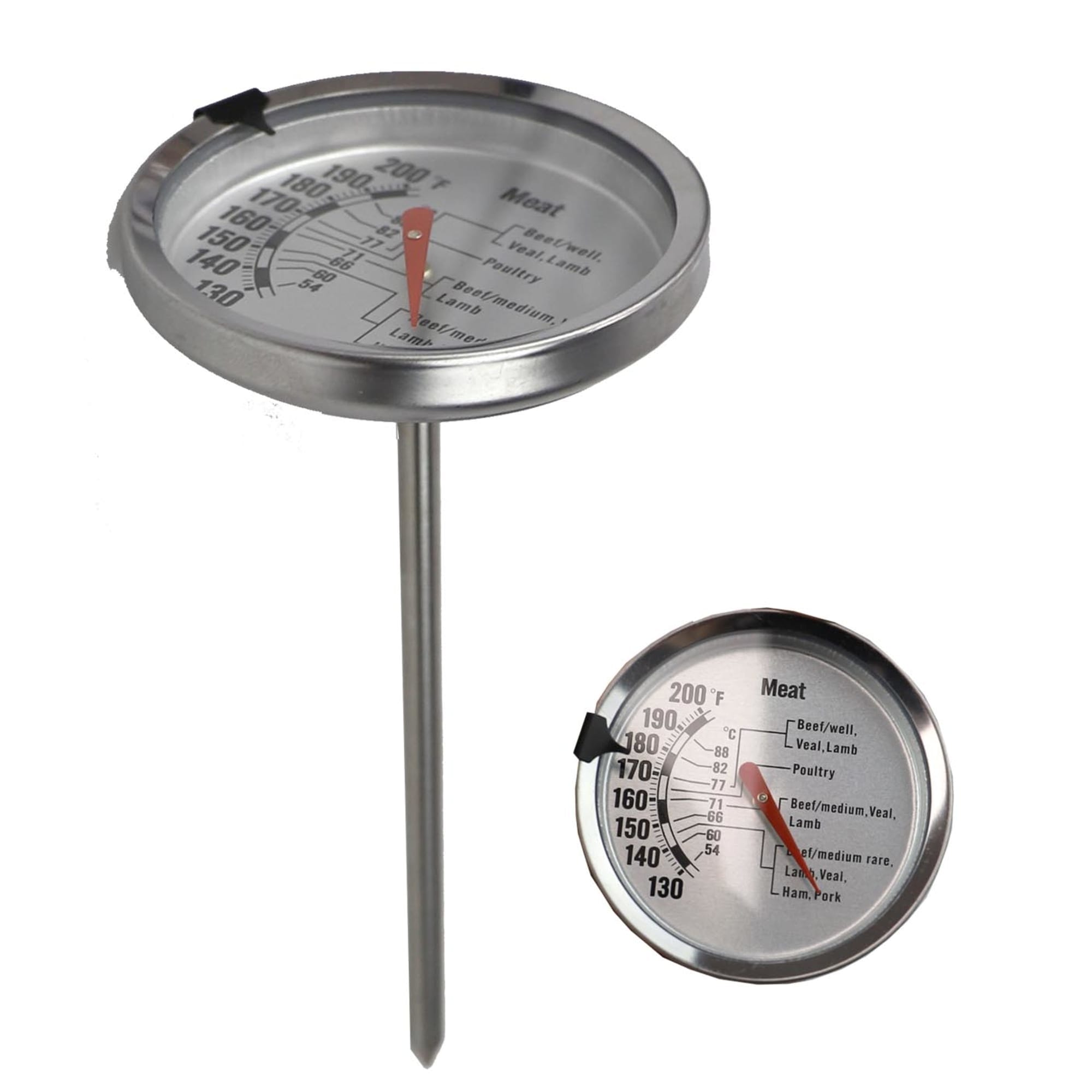 Home Basics Instant Read Large Stainless Steel Mechanical Meat Thermometer, Silver $4.00 EACH, CASE PACK OF 24