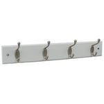 Load image into Gallery viewer, Home Basics 4 Double Hook Wall Mounted Hanging Rack, White $10.00 EACH, CASE PACK OF 12
