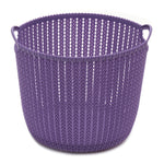 Load image into Gallery viewer, Home Basics Round Medium Crochet Plastic Basket - Assorted Colors
