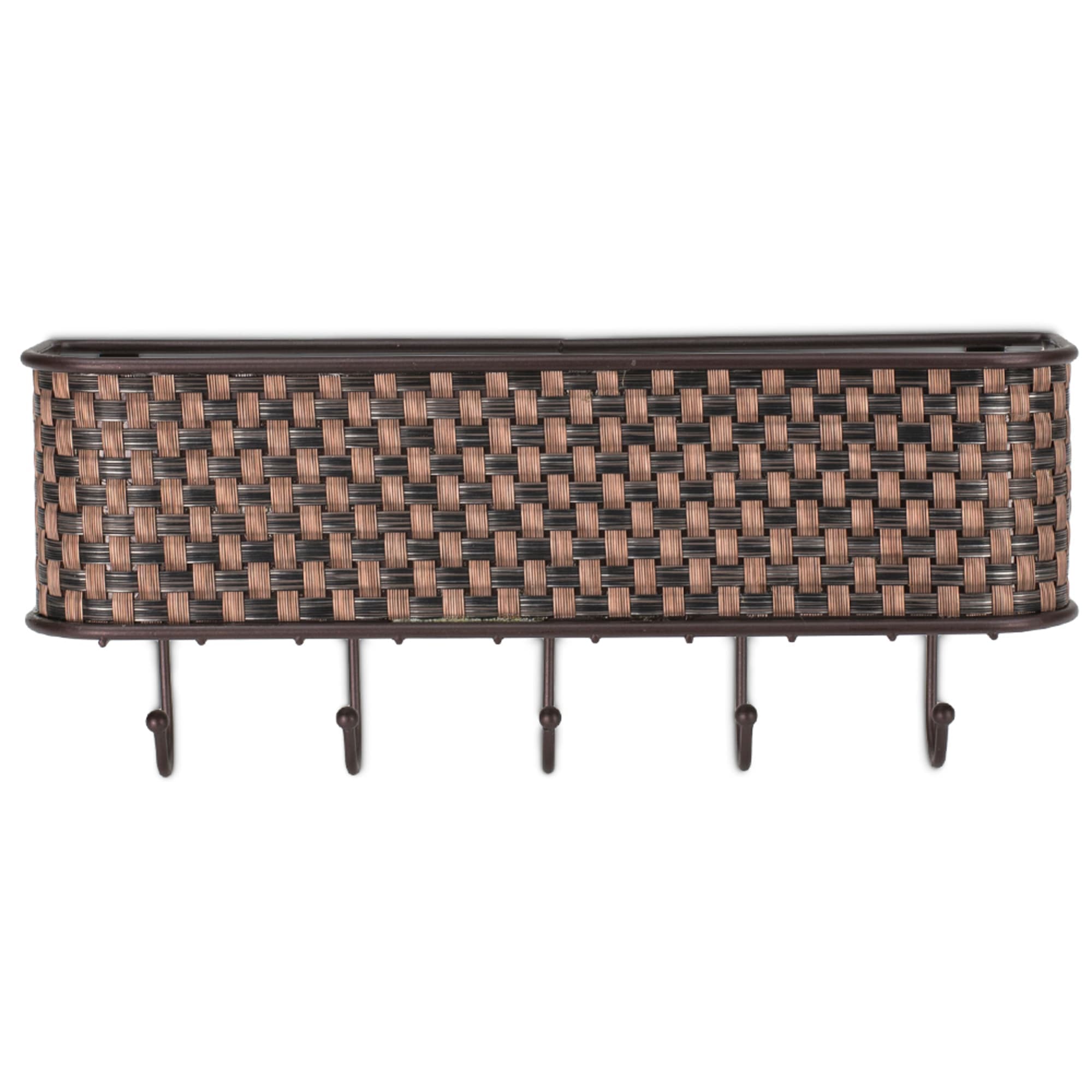 Home Basics Wall Mount  Basket Weave Letter Rack Organizer, Bronze $5.00 EACH, CASE PACK OF 12