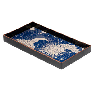 Home Basics 7" x 14" Rectangular Graphic Print Celestial Display Tray, Blue $5.00 EACH, CASE PACK OF 8