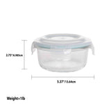Load image into Gallery viewer, Home Basics 13 oz. Round Borosilicate Glass Food Storage Container $3 EACH, CASE PACK OF 12
