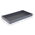 Load image into Gallery viewer, Home Basics Faux Ostrich Vanity Tray, Grey $5.00 EACH, CASE PACK OF 8
