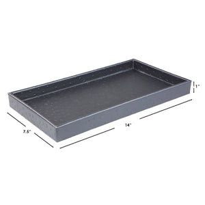 Home Basics Faux Ostrich Vanity Tray, Grey $5.00 EACH, CASE PACK OF 8