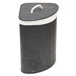 Load image into Gallery viewer, Home Basics Folding Corner Bamboo Hamper with Liner, Black $15.00 EACH, CASE PACK OF 6

