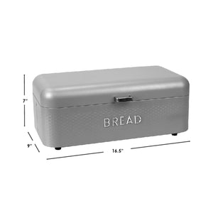 Home Basics Soho Steel Bread Box, Grey $25.00 EACH, CASE PACK OF 4