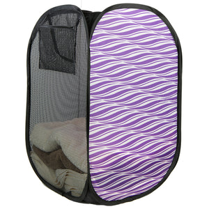 Home Basics Collapsible Printed Mesh Pop-Up Hamper - Assorted Colors