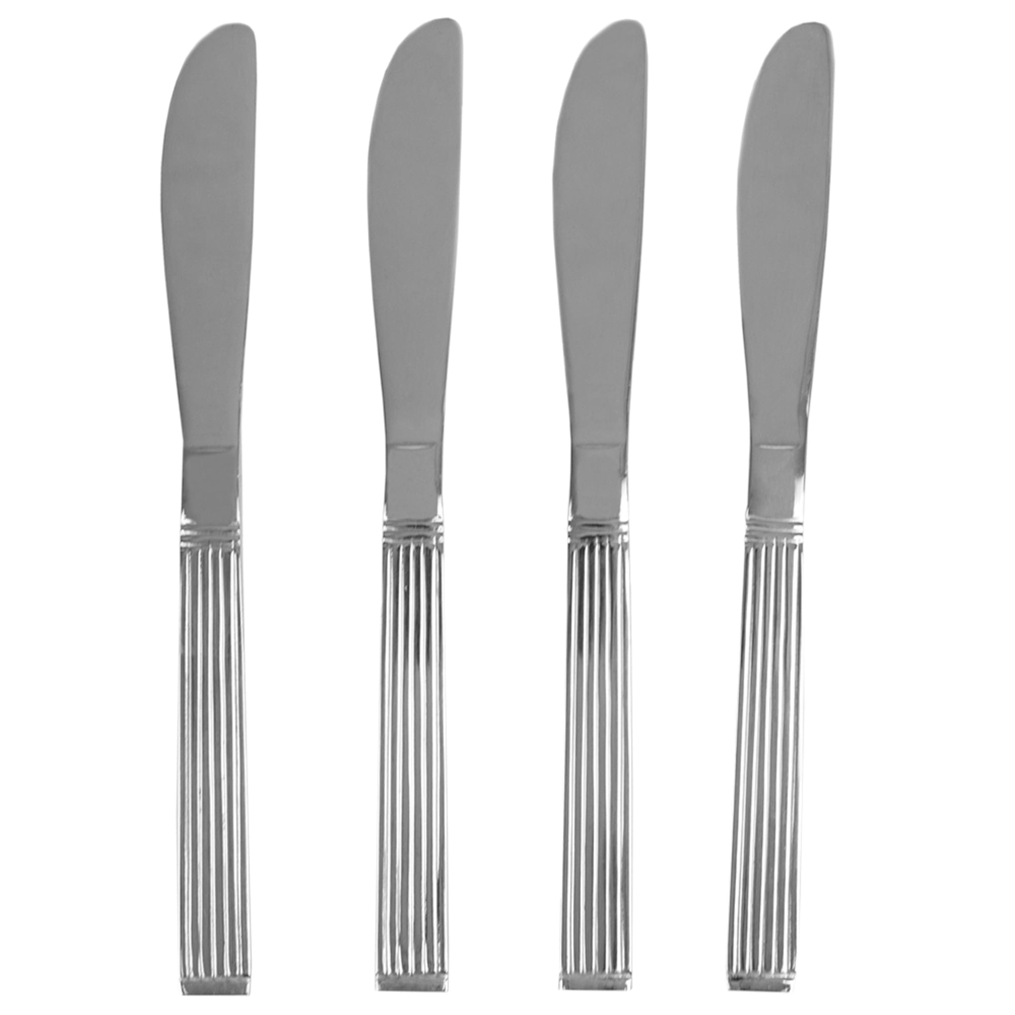 Silver 4-Piece Dinner Knife Set - Mirror Finish Stainless Steel Flatware Dinner Utensils, Essential Kitchen Cutlery Set, Dishwasher Safe $2.00 EACH, CASE PACK OF 24