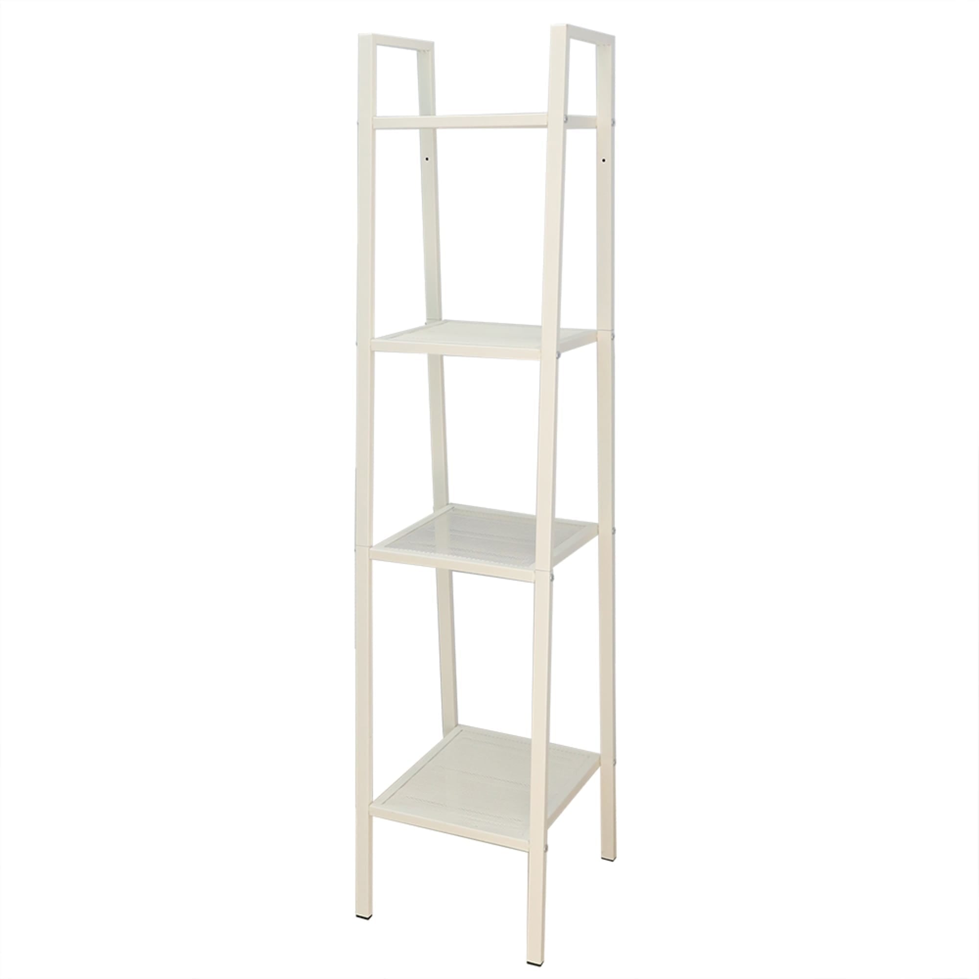 Home Basics Small 4 Tier Metal Rack, (14” x 14” x 58”), Off-White $40.00 EACH, CASE PACK OF 1