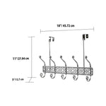 Load image into Gallery viewer, Home Basics 5 Dual Hook Chrome Plated Steel Over the Door Hanging Rack $8.00 EACH, CASE PACK OF 12
