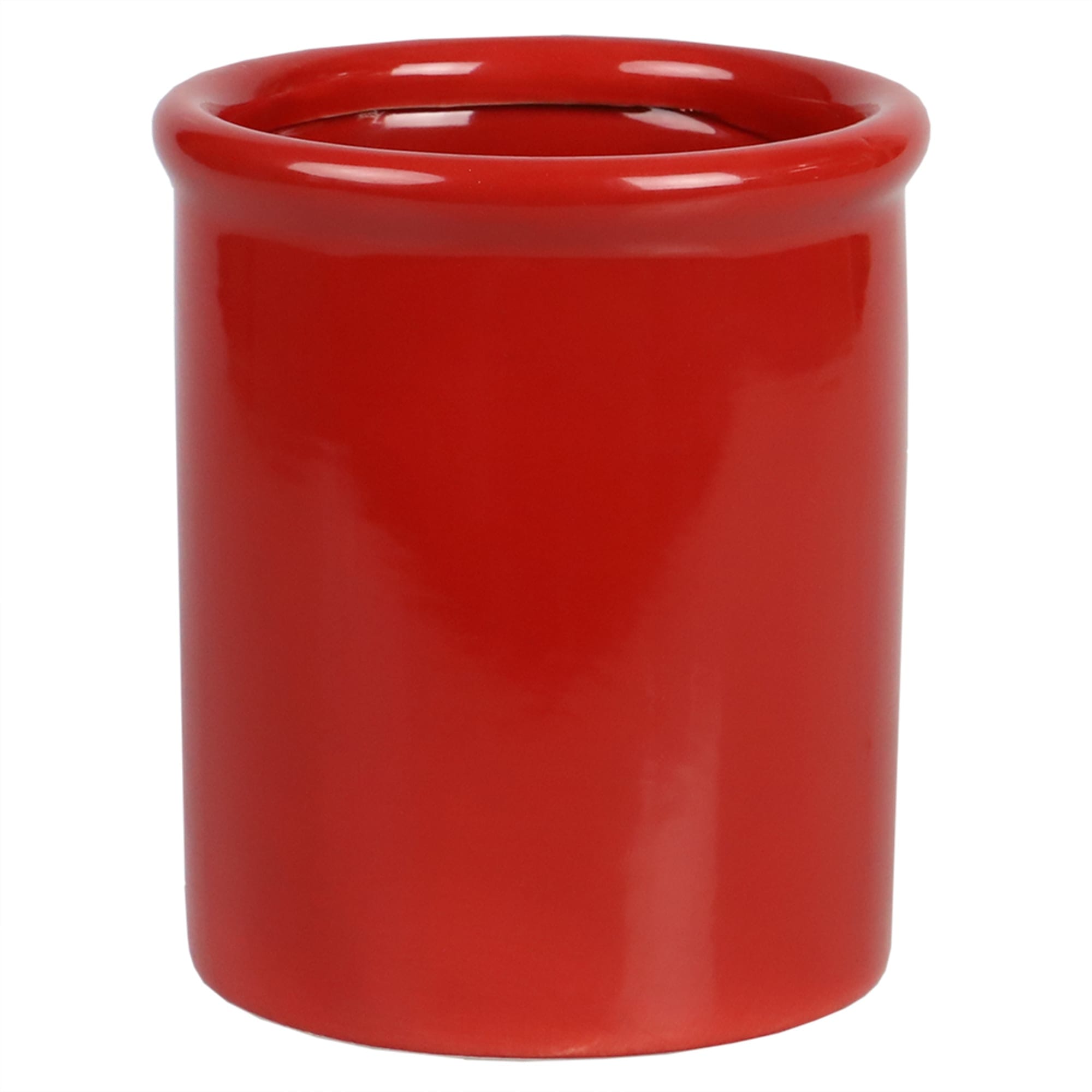 Home Basics Glazed Ceramic Utensil Crock, Red $6.00 EACH, CASE PACK OF 6
