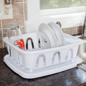 Sterilite Small 2 Piece Sink Set White $7.00 EACH, CASE PACK OF 4