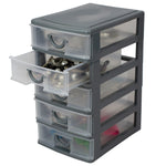 Load image into Gallery viewer, Home Basics 5 Tier Plastic Drawer Organizer, Grey $4.00 EACH, CASE PACK OF 12
