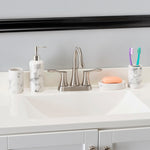 Load image into Gallery viewer, Home Basics Marble Ceramic 4 Piece Bath Accessory Set, White $10.00 EACH, CASE PACK OF 12
