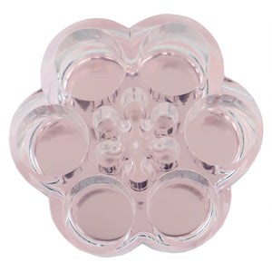 Home Basics Round Plastic Cosmetic Organizer with Rose Bottom $3.00 EACH, CASE PACK OF 12