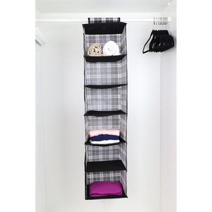 Home Basics Plaid 6 Shelf Non-Woven Hanging Shelf Organizer, Black
 $5.00 EACH, CASE PACK OF 12