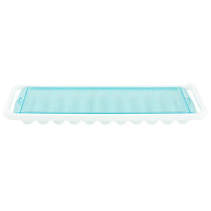Home Basics 11 Compartment Slim Plastic Stackable Ice Cube Tray with Snap-on Cover, Blue $2.00 EACH, CASE PACK OF 12