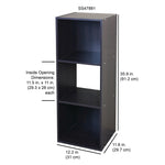 Load image into Gallery viewer, Home Basics Stackable 3 Cube Modern Wood Organizer, Espresso $20.00 EACH, CASE PACK OF 1
