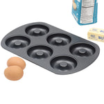 Load image into Gallery viewer, Home Basics 6-Cup Non-Stick Donut Pan, Black $6.50 EACH, CASE PACK OF 12

