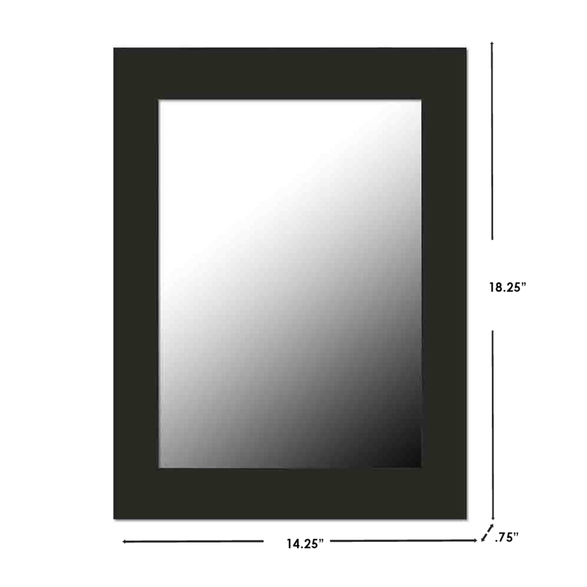 Home Basics Contemporary Rectangle Wall Mirror, Black $5.00 EACH, CASE PACK OF 6